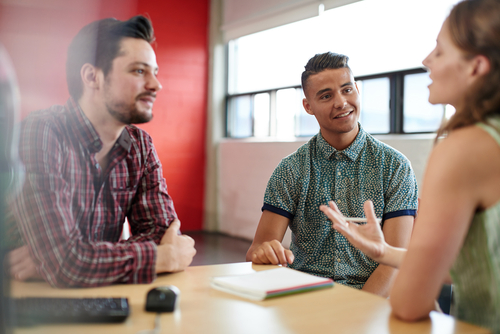Millennial Team having discussion