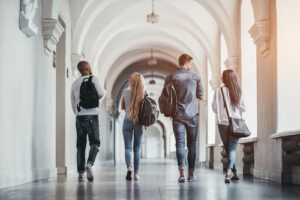 College Students with Backpacks